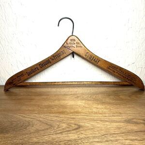Southern Cleaning & Pressing Co Wooden Hanger Memphis Vintage Capital Hanger Co